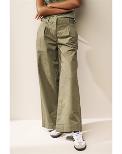 Широкие брюки-чиносы со складками спереди, зеленый Next