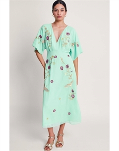 Декорированное платье Rosalie, зеленый Monsoon