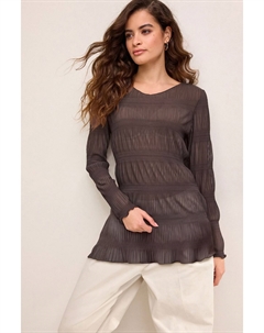 Удлиненный топ прозрачной текстуры, фиолетовый Next