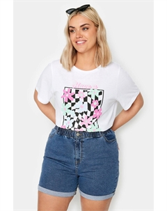 Джинсовые шорты с эластичным поясом, синий Yours