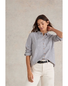 Рубашка Sophie из органического хлопка, серый White stuff