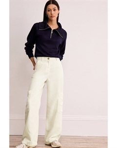 Брюки-Карго из льна Tencel с широкими штанинами, белый Next