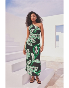 Летнее платье на одно плечо с узлом, черный Next