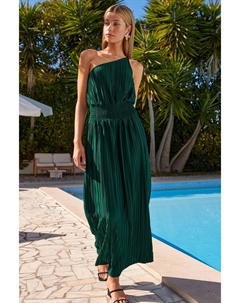 Плиссированное платье на одно плечо, зеленый Next