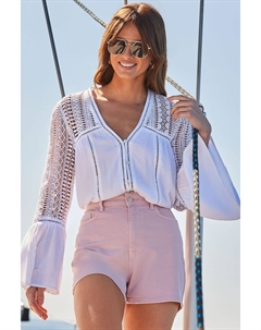 Туника с английской вышивкой, белый Sosandar