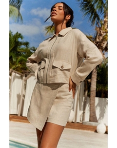 Юбка Rochelle из смесового льна, бежевый Next