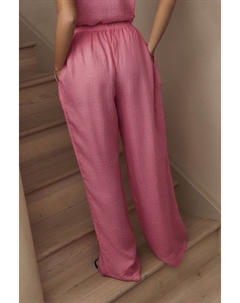 Премиальные широкие брюки из 100% льна, розовый Next