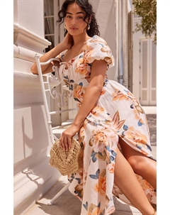 Платье миди с рукавами до половины, мультиколор Next