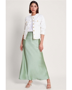 Атласная юбка макси Sofia, зеленый Monsoon