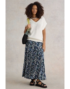 Юбка макси Jada ecovero, синий White stuff