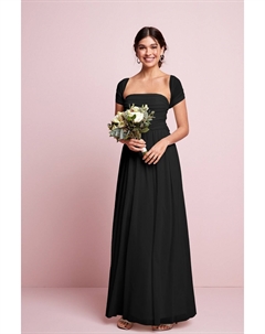 Свадебное платье макси с сеткой, черный Next