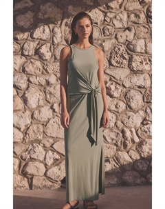 Платье макси из джерси без рукавов с завязками, зеленый Next