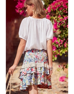 Многослойная мини-юбка со сборками, белый Next