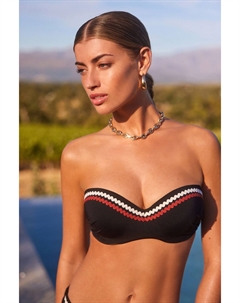 Формирующий верх бикини-бандо на косточках, черный Next