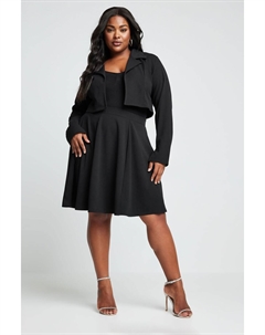 Короткая юбка с 6 вставками, черный Yours