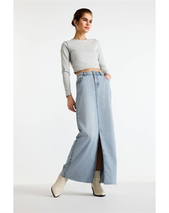Джинсовая юбка макси, белый Next