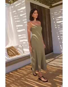 Летнее трикотажное платье с вырезом бандо, зеленый Next