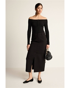 Юбка-Колонна из ткани понте, черный Next