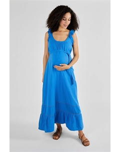 Платье макси для беременных с расклешенными рукавами, синий Jojo maman bébé