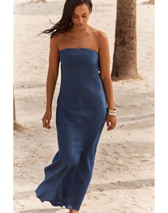 Платье мидакси Rochelle Humes Tencel Bandeau, синий Next