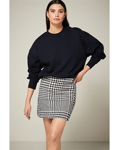 Мини-Юбка из смесового льна, черный Next