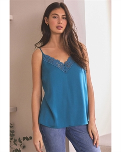 Топ на бретелях украшенный английской вышивкой, синий Next