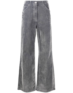 Широкие брюки с нашивкой-логотипом, серый Msgm