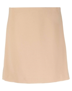 Юбка мини с контрастной строчкой, коричневый Theory