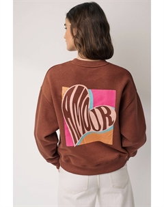 Толстовка Amour с графичным логотипом на спине, коричневый Next