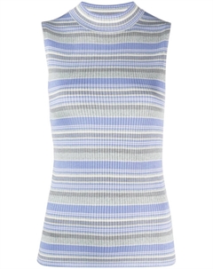 Полосатый топ без рукавов, синий Theory