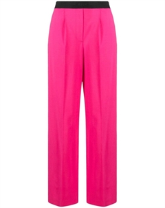 Широкие брюки с логотипом, розовый Msgm