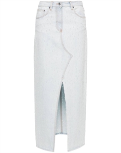 Юбка макси с эффектом потертости, синий Msgm