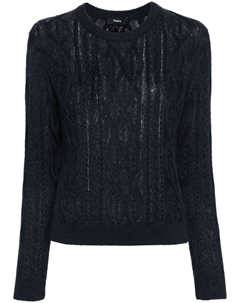 Джемпер фактурной вязки, синий Theory