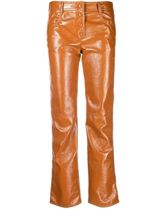 Лакированные брюки прямого кроя, оранжевый Msgm