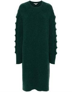 Трикотажное платье миди с круглым вырезом, зеленый Stella mccartney