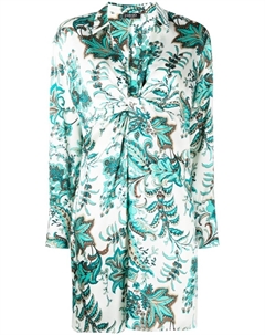 Платье-рубашка с длинными рукавами и принтом пейсли, белый Liu jo