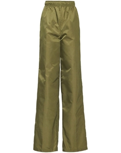 Прямые брюки Re-Nylon, зеленый Prada