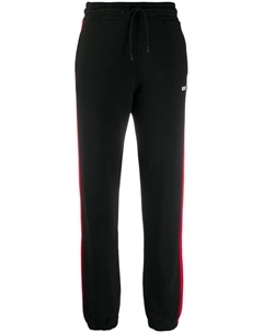 Зауженные спортивные брюки с лампасами, черный Msgm