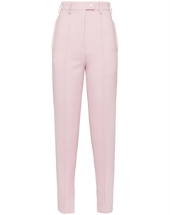 Зауженные брюки с завышенной талией, розовый Prada