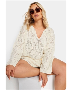 Туника с завязками на воротнике, белый Yours