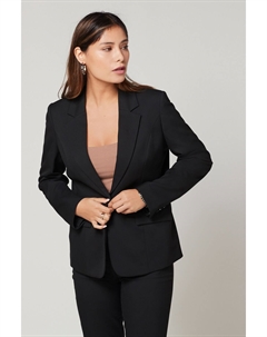 Однобортный жакет индивидуального пошива для женщин с пышной грудью, черный Next
