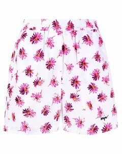 Шорты с цветочным принтом, белый Msgm