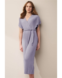 Плиссированный комбинезон с короткими рукавами и брюками-кюлотами, фиолетовый Next