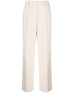 Брюки со складками, нейтральный цвет Prada