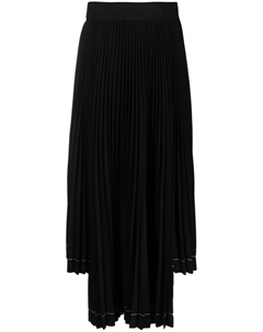Плиссированная юбка макси с асимметричным подолом, черный Msgm
