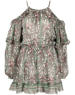 Платье Gabinia с открытыми плечами и принтом, белый Isabel marant