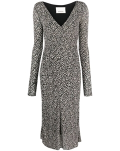 Платье миди Laly с абстрактным узором, черный Isabel marant