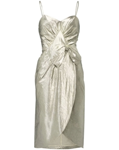 Платье миди с бантом и люрексом, серебристый Maison margiela