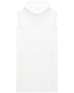Courrèges туника без рукавов с капюшоном, белый Courreges