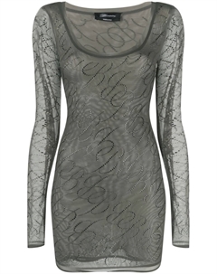 Декорированное платье мини, нейтральный цвет Blumarine